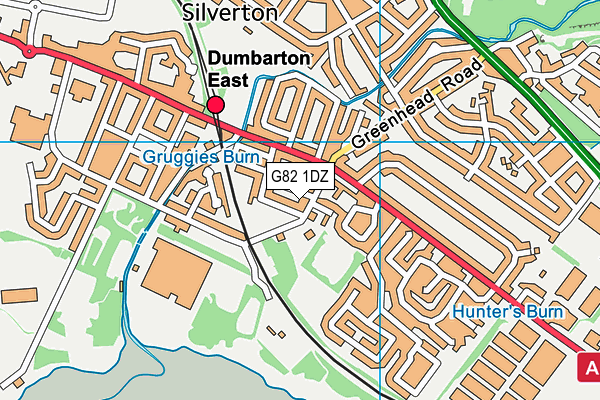 G82 1DZ map - OS VectorMap District (Ordnance Survey)