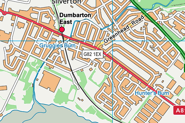 G82 1EX map - OS VectorMap District (Ordnance Survey)