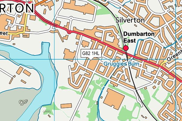 G82 1HL map - OS VectorMap District (Ordnance Survey)