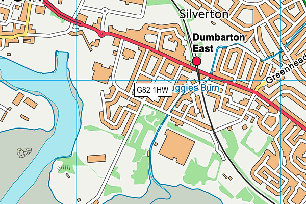 G82 1HW map - OS VectorMap District (Ordnance Survey)