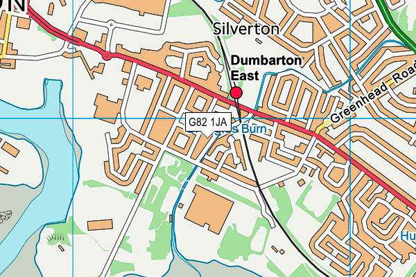 G82 1JA map - OS VectorMap District (Ordnance Survey)