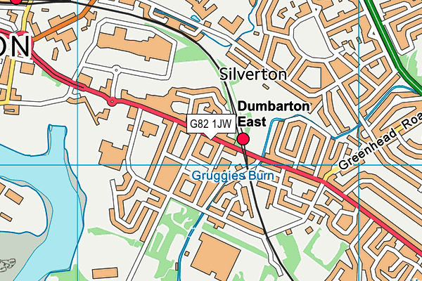 G82 1JW map - OS VectorMap District (Ordnance Survey)