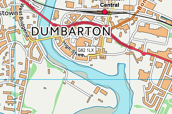 G82 1LX map - OS VectorMap District (Ordnance Survey)