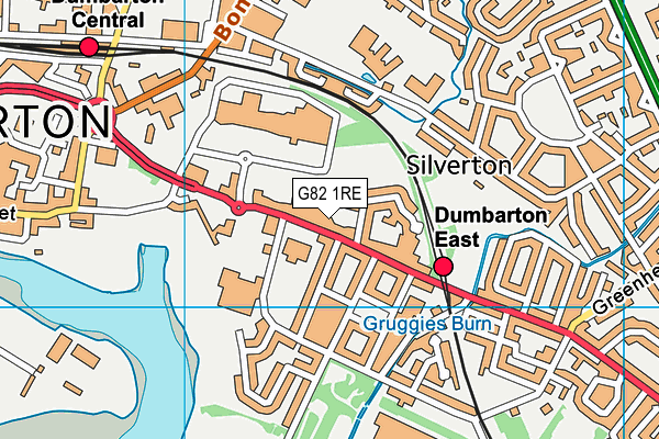 G82 1RE map - OS VectorMap District (Ordnance Survey)