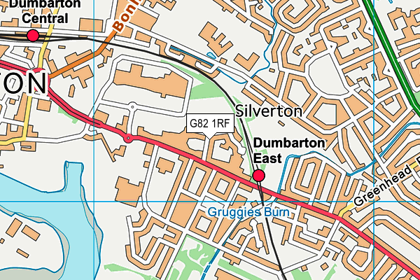 G82 1RF map - OS VectorMap District (Ordnance Survey)