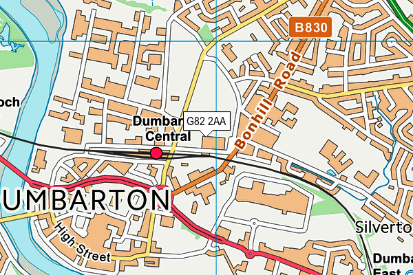 G82 2AA map - OS VectorMap District (Ordnance Survey)