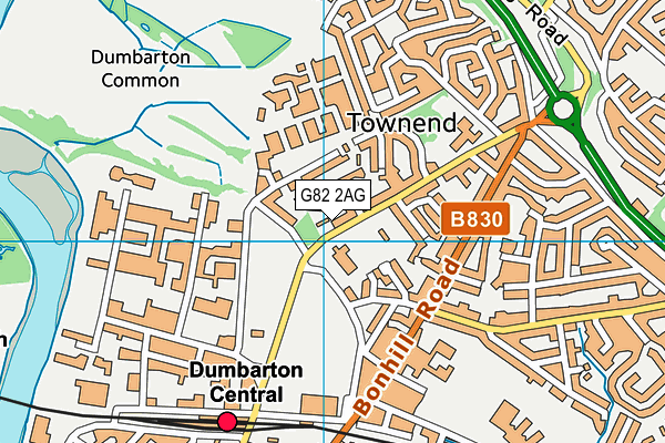 G82 2AG map - OS VectorMap District (Ordnance Survey)