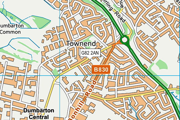 G82 2AN map - OS VectorMap District (Ordnance Survey)