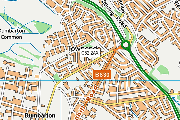 G82 2AX map - OS VectorMap District (Ordnance Survey)