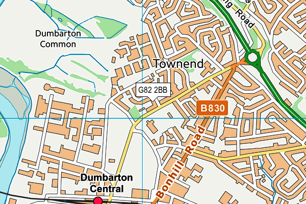 G82 2BB map - OS VectorMap District (Ordnance Survey)