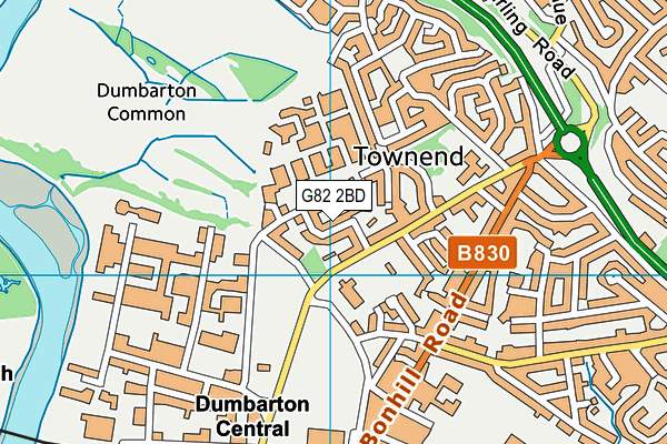 G82 2BD map - OS VectorMap District (Ordnance Survey)