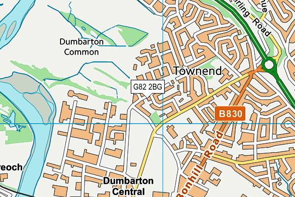 G82 2BG map - OS VectorMap District (Ordnance Survey)