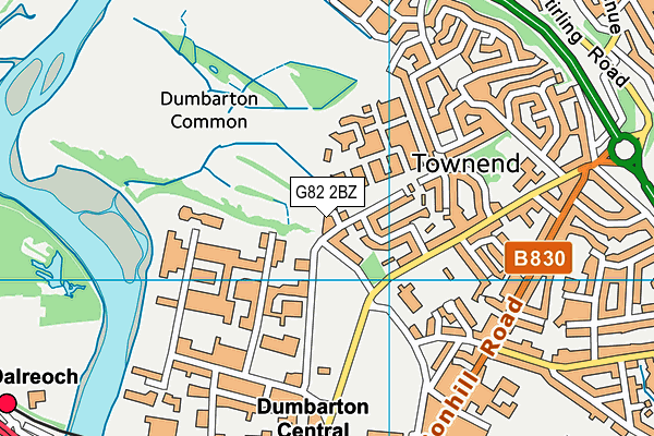 G82 2BZ map - OS VectorMap District (Ordnance Survey)