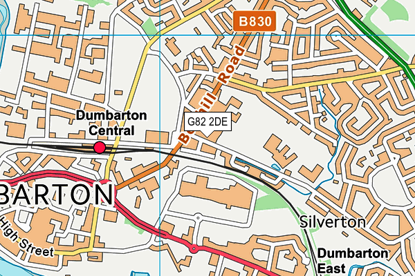 G82 2DE map - OS VectorMap District (Ordnance Survey)