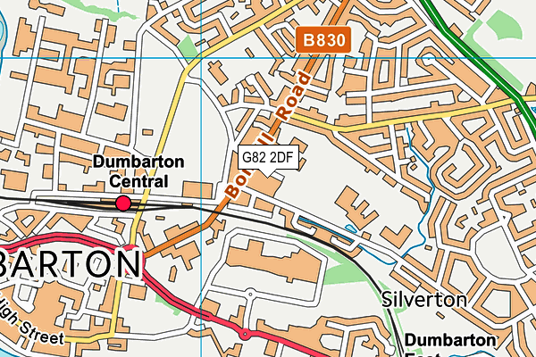 G82 2DF map - OS VectorMap District (Ordnance Survey)