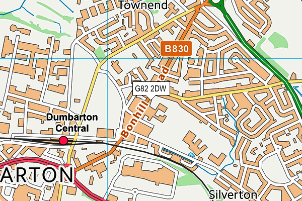 G82 2DW map - OS VectorMap District (Ordnance Survey)