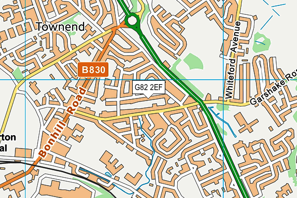 G82 2EF map - OS VectorMap District (Ordnance Survey)