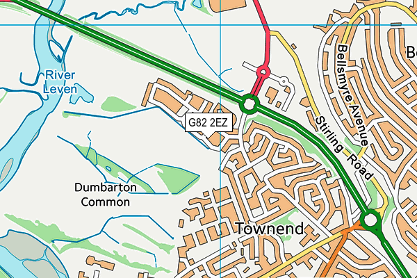 G82 2EZ map - OS VectorMap District (Ordnance Survey)