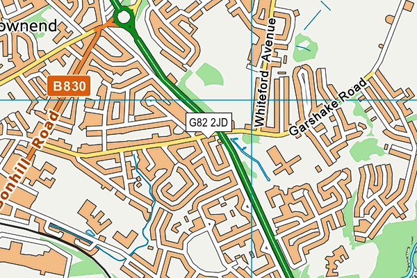 G82 2JD map - OS VectorMap District (Ordnance Survey)