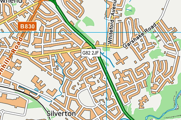 G82 2JF map - OS VectorMap District (Ordnance Survey)