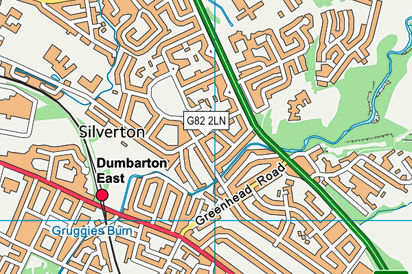 G82 2LN map - OS VectorMap District (Ordnance Survey)