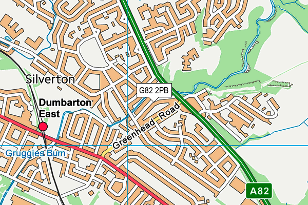 G82 2PB map - OS VectorMap District (Ordnance Survey)