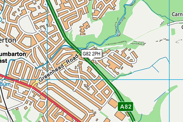 G82 2PH map - OS VectorMap District (Ordnance Survey)