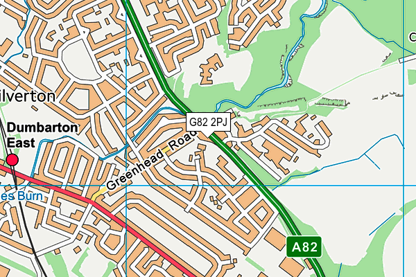 G82 2PJ map - OS VectorMap District (Ordnance Survey)