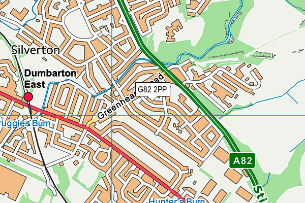 G82 2PP map - OS VectorMap District (Ordnance Survey)