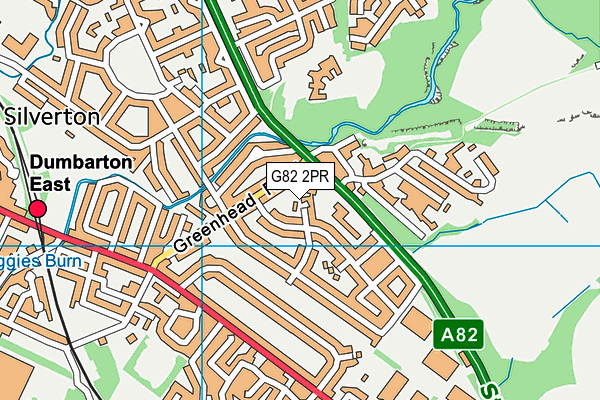 G82 2PR map - OS VectorMap District (Ordnance Survey)