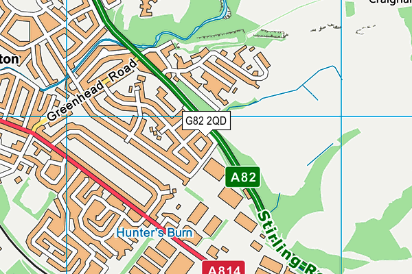 G82 2QD map - OS VectorMap District (Ordnance Survey)