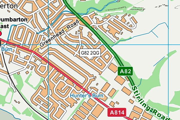 G82 2QG map - OS VectorMap District (Ordnance Survey)