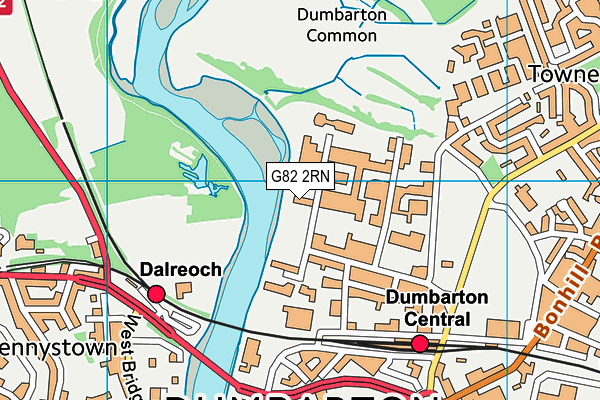 G82 2RN map - OS VectorMap District (Ordnance Survey)