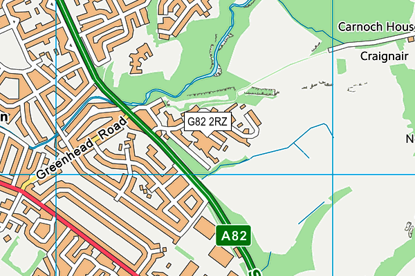 G82 2RZ map - OS VectorMap District (Ordnance Survey)