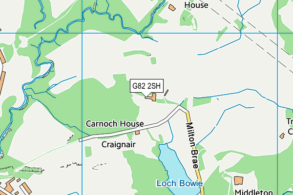 G82 2SH map - OS VectorMap District (Ordnance Survey)