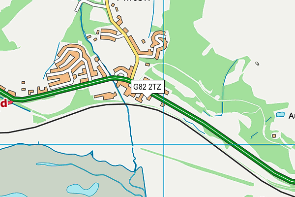 G82 2TZ map - OS VectorMap District (Ordnance Survey)