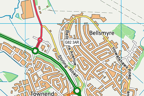 G82 3AR map - OS VectorMap District (Ordnance Survey)