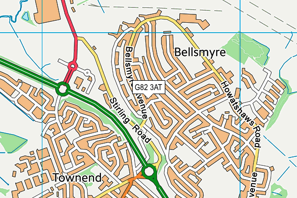 G82 3AT map - OS VectorMap District (Ordnance Survey)