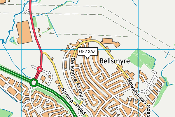 G82 3AZ map - OS VectorMap District (Ordnance Survey)