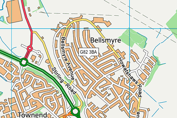 G82 3BA map - OS VectorMap District (Ordnance Survey)