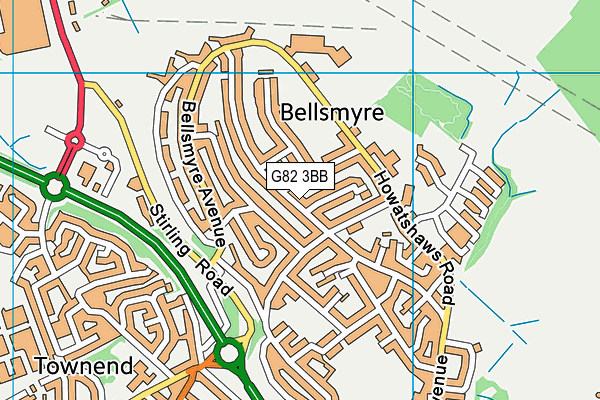 G82 3BB map - OS VectorMap District (Ordnance Survey)