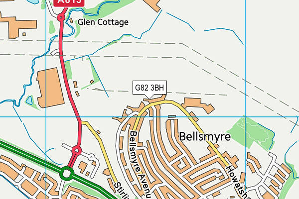 G82 3BH map - OS VectorMap District (Ordnance Survey)