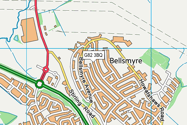 G82 3BQ map - OS VectorMap District (Ordnance Survey)