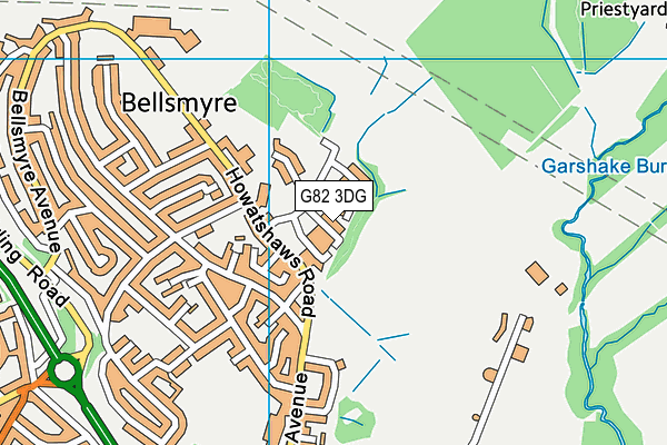 G82 3DG map - OS VectorMap District (Ordnance Survey)