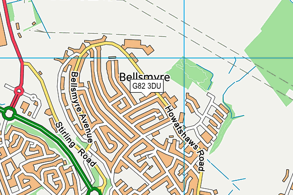 G82 3DU map - OS VectorMap District (Ordnance Survey)