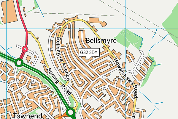 G82 3DY map - OS VectorMap District (Ordnance Survey)