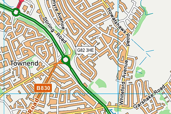 G82 3HE map - OS VectorMap District (Ordnance Survey)