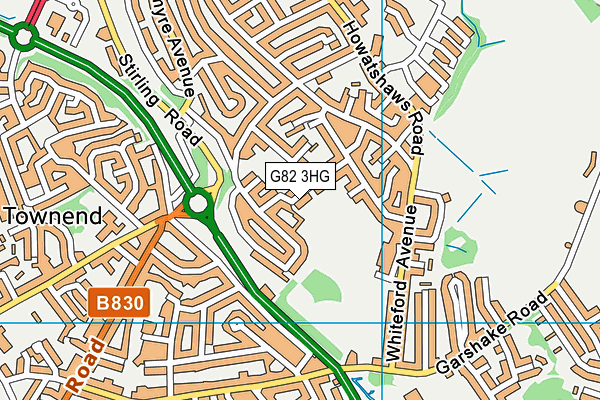 G82 3HG map - OS VectorMap District (Ordnance Survey)