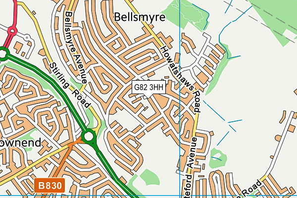 G82 3HH map - OS VectorMap District (Ordnance Survey)