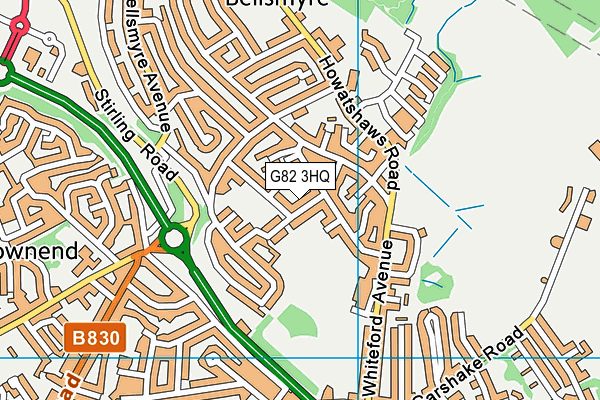 G82 3HQ map - OS VectorMap District (Ordnance Survey)